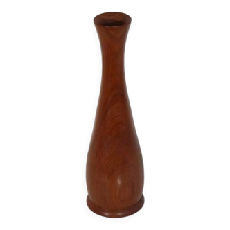 Vase vintage scandinave en teck 1960