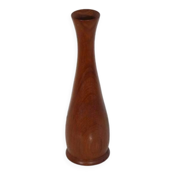 Vase vintage scandinave en teck 1960