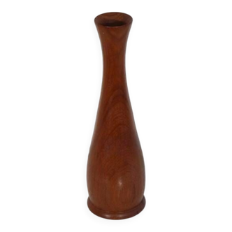 Vintage Scandinavian teak vase 1960