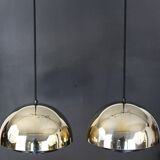 Pendant light “Milieu” Golden Line 24-carat-gold-plated. By Jo Hammerborg for Fog & Mørup. Denmark 1