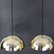 Pendant light “Milieu” Golden Line 24-carat-gold-plated. By Jo Hammerborg for Fog & Mørup. Denmark 1