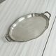 Engraved metal tray with cut-out handles
