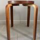 Pair of Artek stools model E60 (rare version with 4 legs), Alvar Aalto