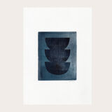 Trio of paintings on paper by Eawy