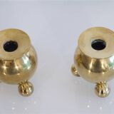 Pair of Scandinavian brass candlesticks 1970