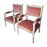 Paire de fauteuil de style Louis XVI