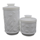 Paire de bocaux en opaline