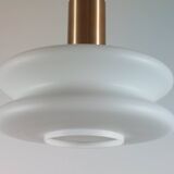 Vintage opal glass suspension in futuristic style, mid-century.