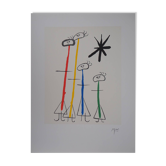 Joan Miró: Surrealist Family with a Star - Signed Lithograph