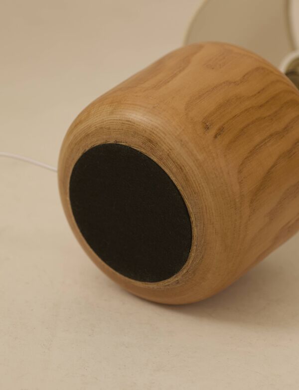 Lampe en bois massif n°1 par Charlotte Perriand pour les Arcs, circa 1970