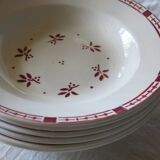 6 soup plates from Digoin Sarreguemines model “Dominique”