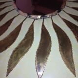Mirror flower in brass 1970 62cm