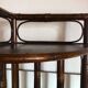 Vintage corner shelf in rattan