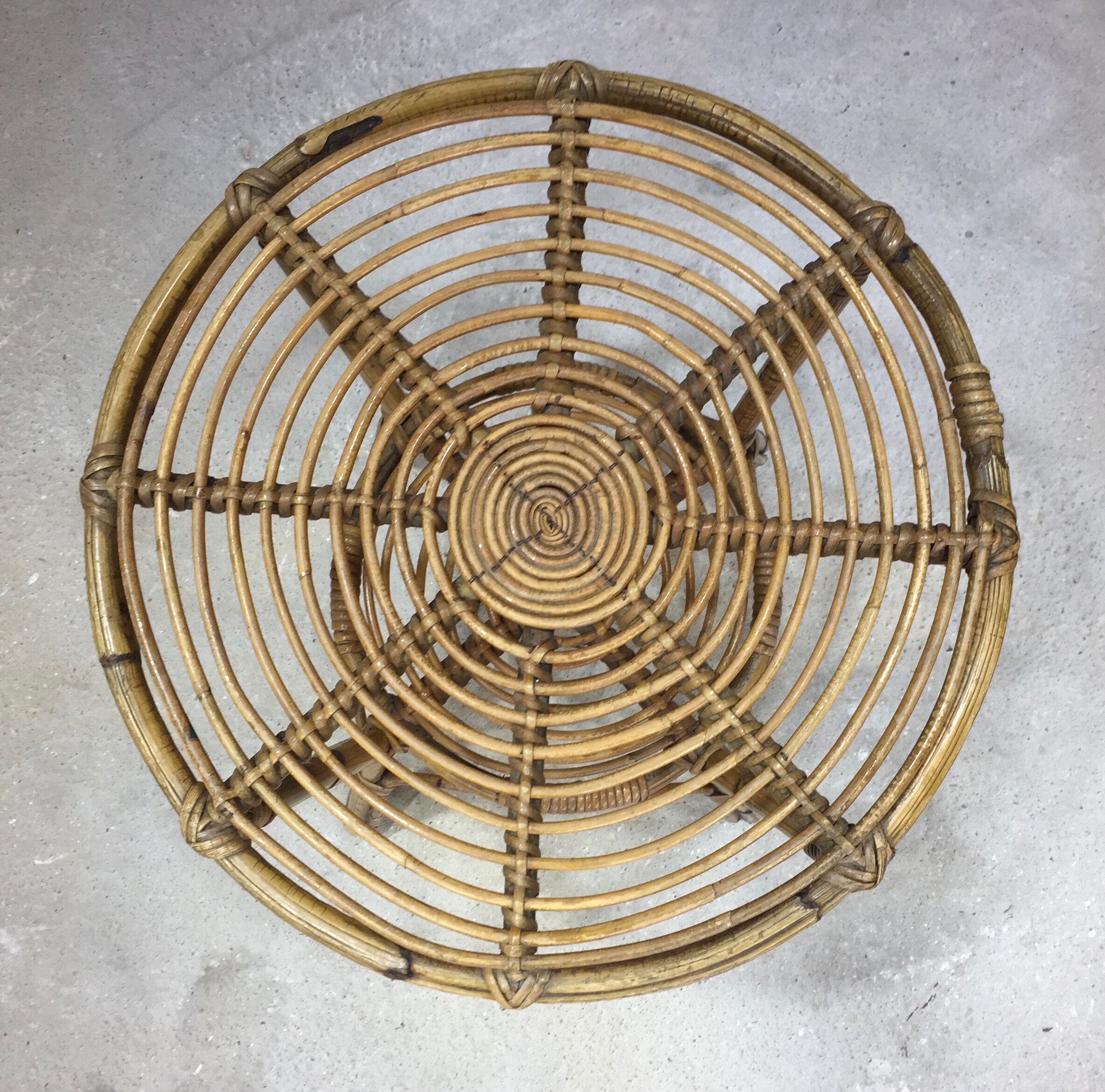 Vintage rattan coffee table