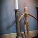 Duo brass candle holders column