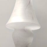 Postmodern White Murano Glass Table Lamp with a Pink Marble Effect, Italy
