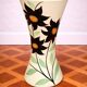 Vallauris : Vase en céramique signé G.F. – décor floral stylisé – H. 36 cm