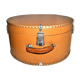 Boite à chapeau vintage beige caramel 1920-1930