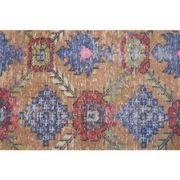 Tapis vintage turc Oushak fait main en laine et coton marron
