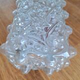 Vintage wall light, old textured glass light fixture, reading light