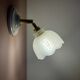 Vintage frosted glass tulip wall light