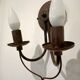 Pair of matte metal wall lights