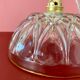Vintage aabt-jour pendant lamp in molded glass