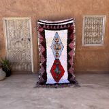 Tapis Marocain Boucherouite coloré - 121 x 235 cm