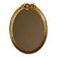 Miroir ovale bois doré 45 x 34