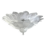 Contemporary Modern Transparent and Sanded "Petals" Glass Flus