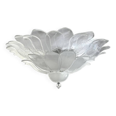 Contemporary Modern Transparent and Sanded "Petals" Glass Flus
