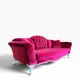 XL vintage fuchsia baroque armchair/sofa