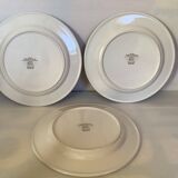 Set of three flat plates with botanical flowers by Villeroy & Boch.