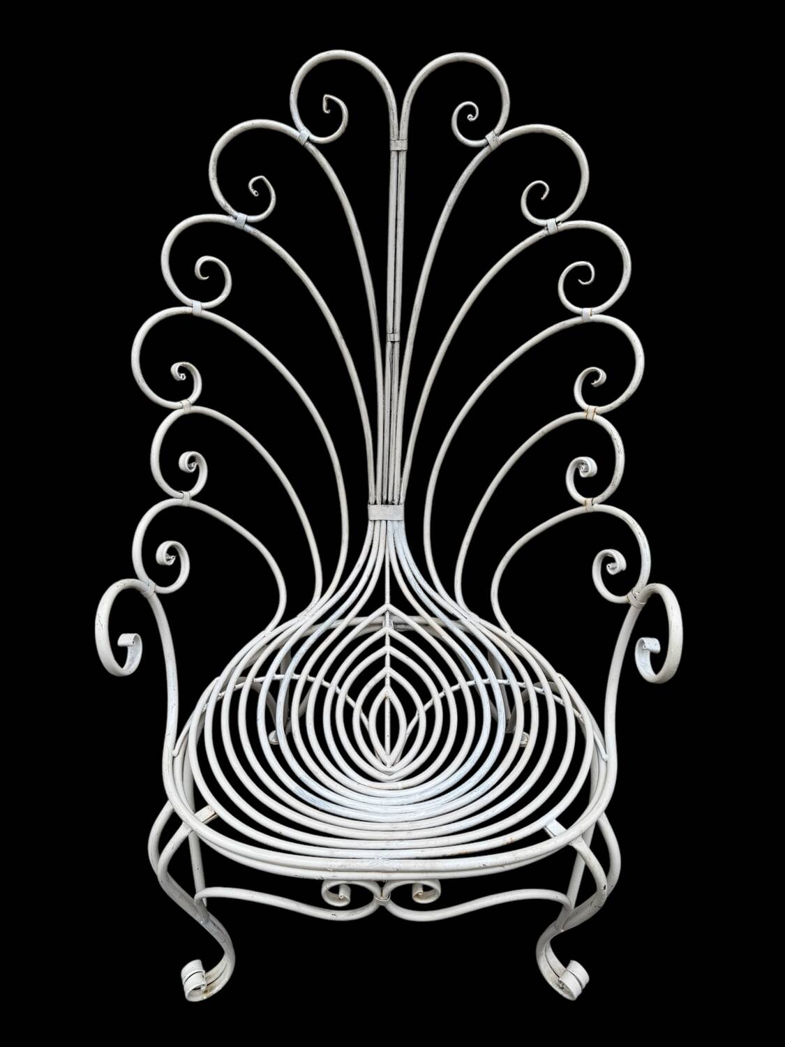 Set of 2 Provencal wrought iron armchairs from the 60s