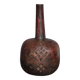 Vintage African wooden carved gourd bottle.