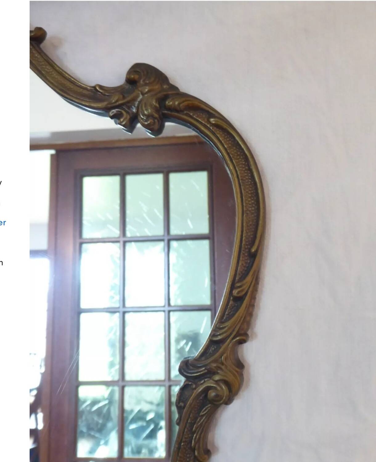 Bronze framed mirror