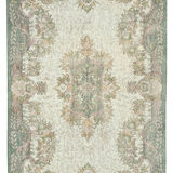 Hand-Knotted Decorative Turkish Beige Carpet 176 cm x 300 cm - 25022
