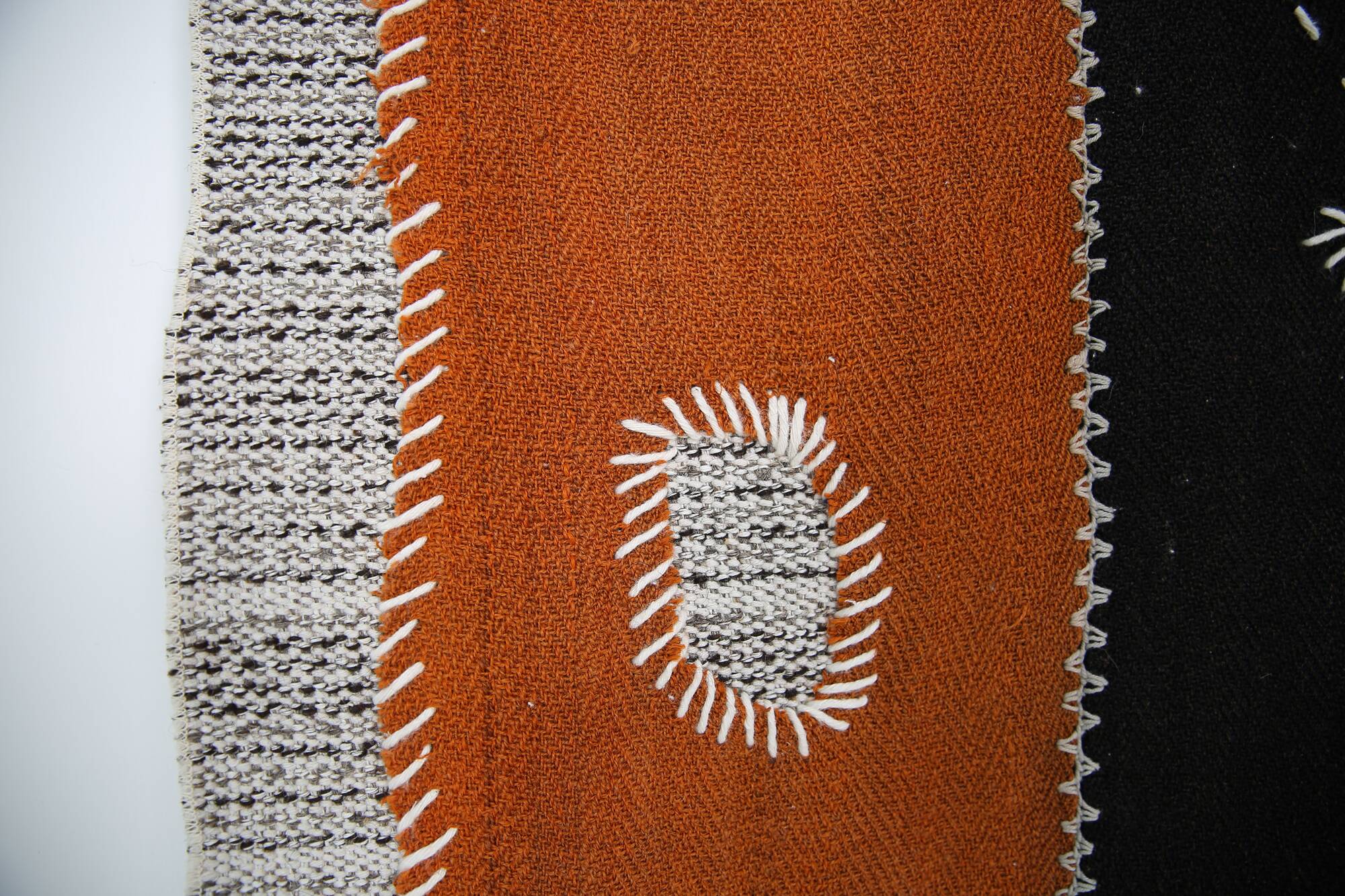 Vintage Turkish Wool Wall Hanging, Handmade Tapestry Rug, 72x106 Cm