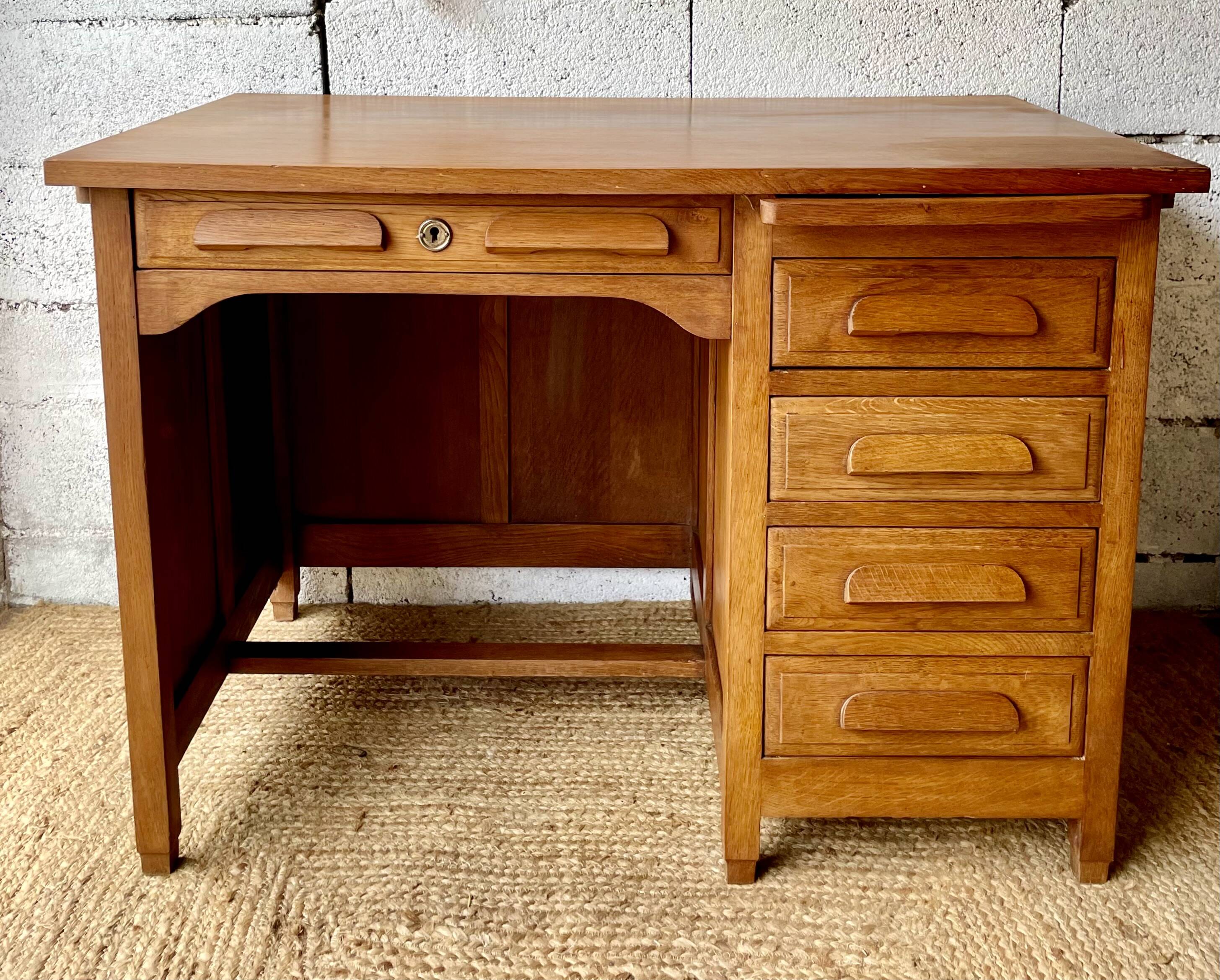 1950s oak desk