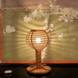 Table lamp in rattan Italia Anni '60