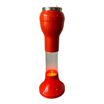 Large floor ashtray lamp tulip space age, with aquatic lighting 70s