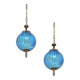 2 suspensions en verre de Murano bleu, 1960