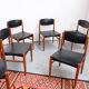 Mid Century Teak Jalk Glostrup Chairs 1960s Retro Vintage (6 pcs)