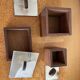 Boîtes Art déco en bois et métal