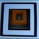 Tableau Vintage Art Optique - Victor Vasarely - Frame 40x40cm