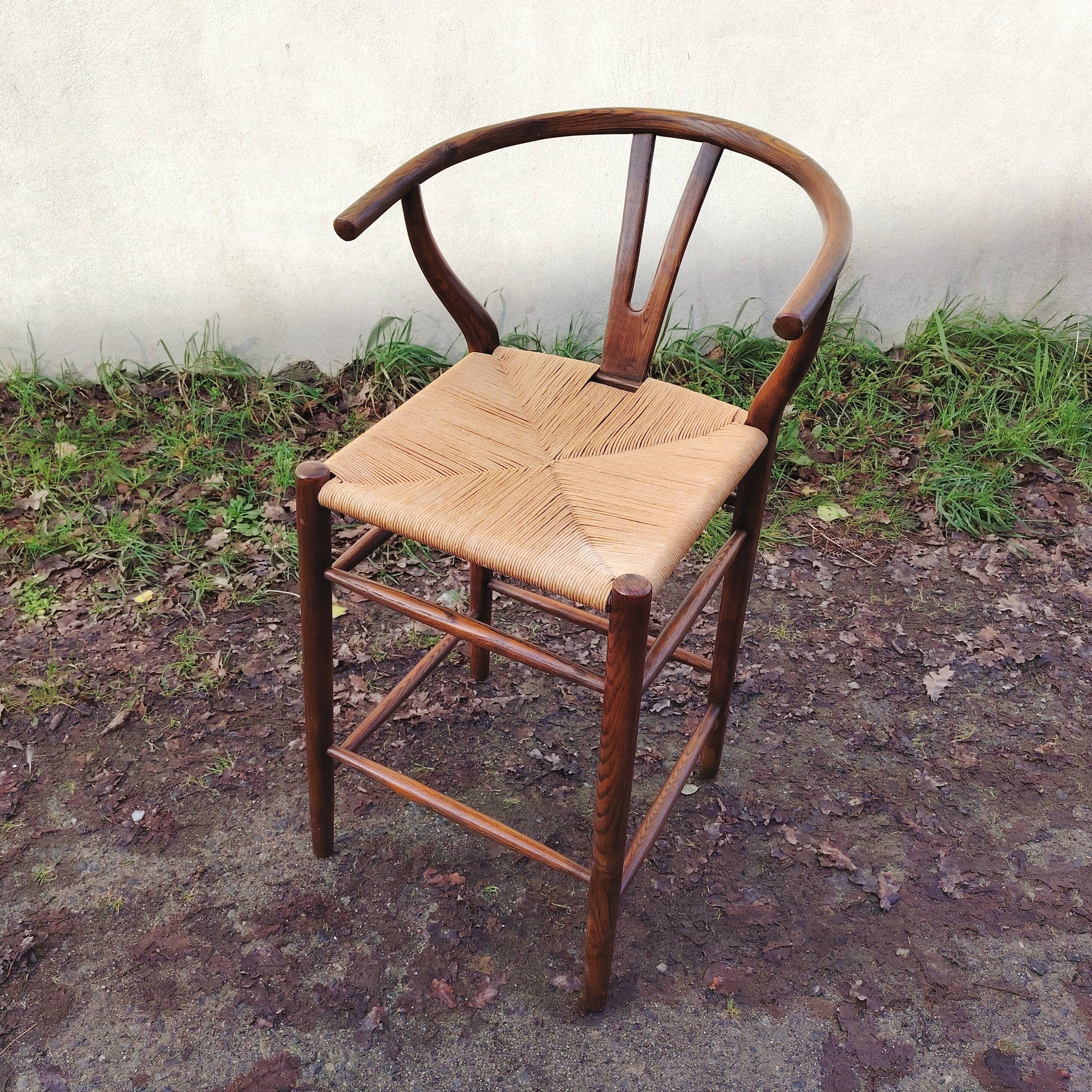 High chair armchair in vintage Scandinavian style