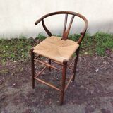 High chair armchair in vintage Scandinavian style