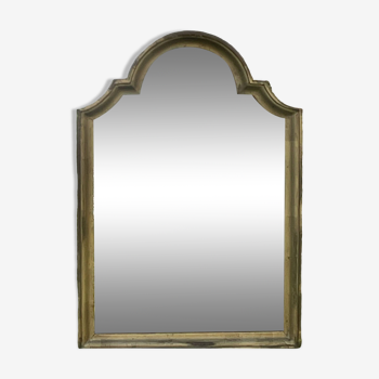 Vintage molded gilded wood mirror, old mercury mirror H 64 x 41.5 cm