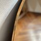 Organic organic organic amber trapeze mirror minimalist golden brass free form