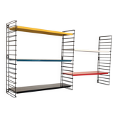 Tomado wall unit with metal shelves by A. Dekker